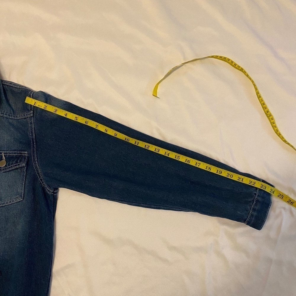 DENIM Jacket-Distressed- Size Medium - Picture 5 of 7